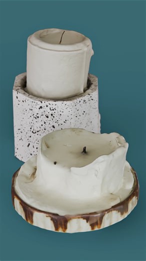 3D Scanned Candles #b3d