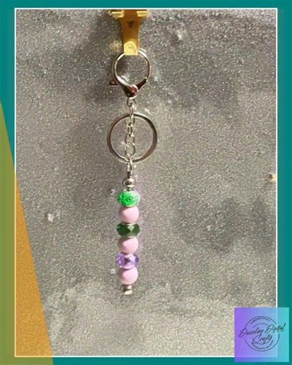 Colorful Bead Elegance Keychain