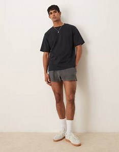 ASOS DESIGN shorter length terrycloth shorts in charcoal | ASOS