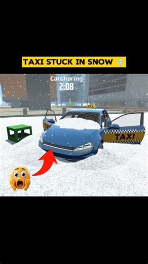Taxi stuck in snow ❄️ | car simulator 2 new year update | #carsimulator2 #shorts