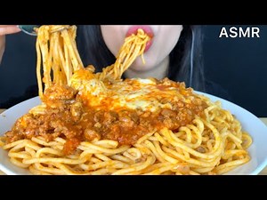 ASMR Spaghetti bolognese | Mukbang (Eating Sounds)