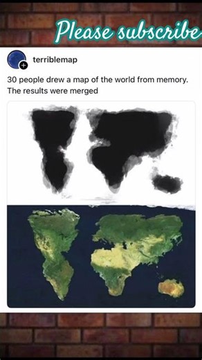 A world map drawn from memory #memes #memory #worldmap