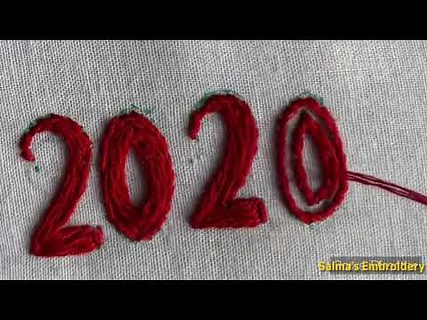 Number Embroidery *Bold style number embroidery *Stem stitch*