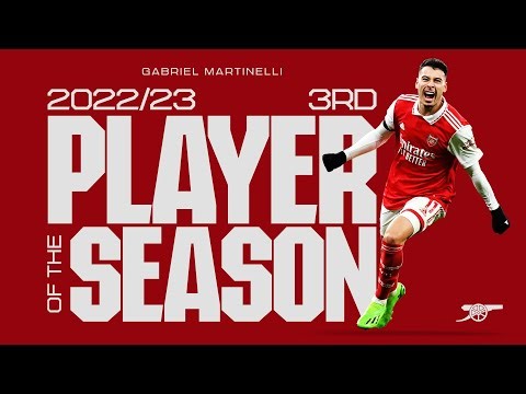 Arsenal 2022/23 men's Player of the season | Third place: Gabriel Martinelli