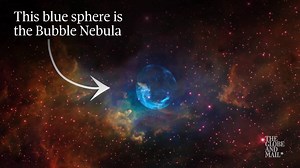 34K views · 760 reactions | Hubble Space Telescope is 26, and for its birthday, it captured this stunning image of the Bubble Nebula | The Globe and Mail | Facebook