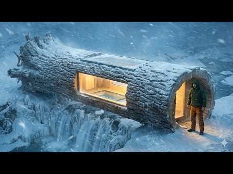 The Most Realistic Tree Shelter Hidden Inside a Massive Fallen Tree