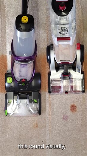 Stain Wars, Who Scrubs Best? The Bissell 2x Revolution Pet Pro vs the Hoover Smartwash Dried on Stain Test #vacuumwars #notsponsored #oddlysatisfying #satisfyingcleaning #carpetcleaning #CleaningHack #bissell | Vacuum Wars