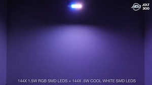 LDI 2019 will also see the debut of ADJ’s new Jolt 300 LED strobe. This multi-function fixture features a central strip of 144 x 0.5W white SMD LEDs, surrounded on both sides by 144 x 0.5W RGB SMD LEDs. This provides lighting designers with the creative potential of generating both strikingly bright white strobe effects and vibrant color washes from the same compact fixture. Featuring locking power input and output connections, a choice of 3-pin and 5-pin DMX sockets, and both a variable angle h