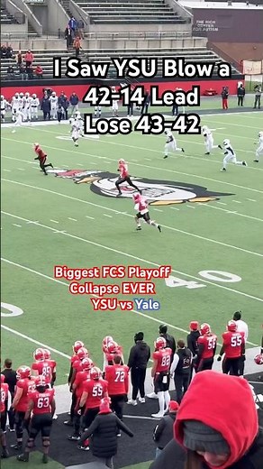 The Biggest Collapse in FCS Playoff History Ever 😳💔 | 35-7 at Half… Lost 43-42 #YSU #yale
