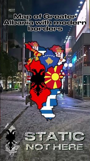 Map of Greater Albania with modern borders: #europe #geography #educationonly #history #mapping