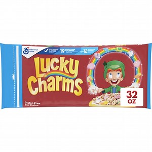 Lucky Charms Gluten Free Cereal with Marshmallows, Kids Breakfast Cereal Bag, 32 oz