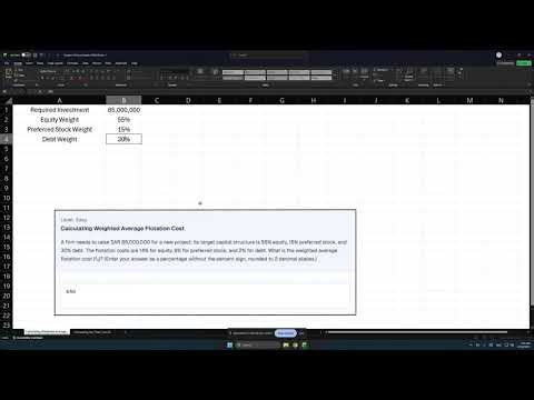 5.4 Calculating Weighted Average Flotation Cost