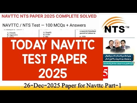 navttc nts paper 2025 | navttc test preparation | | nts navttc test paper | skill training navttc te
