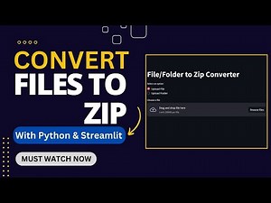 Convert Files & Folders to Zip with Python & Streamlit | Zip Converter App Tutorial