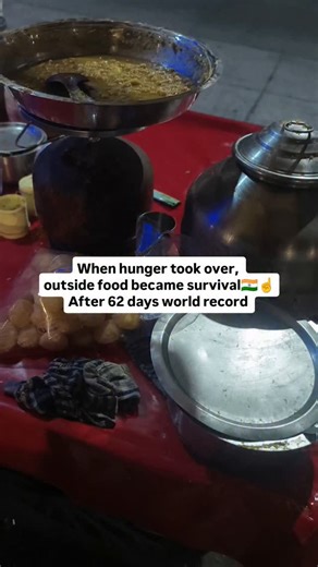 Vishak Krishnaswamy on Instagram: "When hunger took over, outside food became survival☝️🇮🇳 With just 18 days left to create a National Record for India, I completed 42.195 km for 62 consecutive days. The hunger was overwhelming, and for the first time, I had to eat outside food to keep going. I had prepared my food in advance, but it was finished. After completing my run, around 10 PM, I had to eat outside food due to hunger. 42.195 km a day. 62 days done. Hunger present. Will power unbroken.”