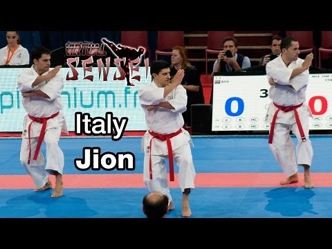Italy male team - Kata Jion - 21st WKF World Karate Championships Paris Bercy 2012