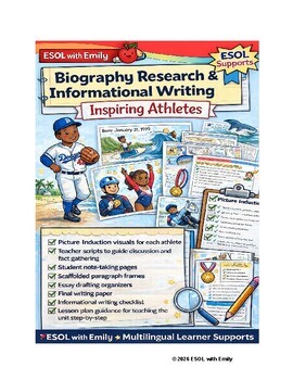 Biography  Informational Writing Unit | Inspiring Athletes | ESOL Supports