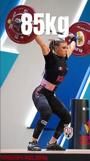 Michaela Valentina Cambei (49kg Romania) 85kg /187lbs🥇2025 European #weightlifting Champion