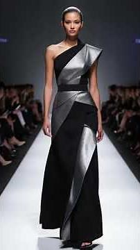 Bold Black Shapes on the Runway