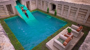47K views · 980 reactions | How I Built a $20 Million Private Luxury Pool & Tunnel Water Slide House In 120 Days - Part 2 | Primitive Unique Tool | Facebook