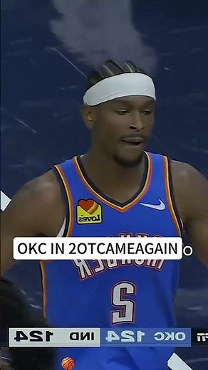 First time in NBA history a team played 2 OT in their first 2 games 😮 #thunder #pacers