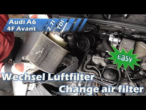 Replacing the engine air filter - Audi A6 4F