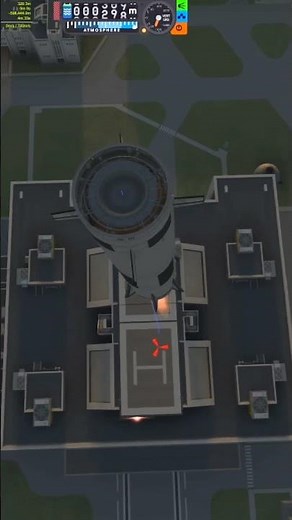 Rocket 1st stage landing ontop on VAB in Kerbal Space Program. #rocket #kerbalspaceprogram