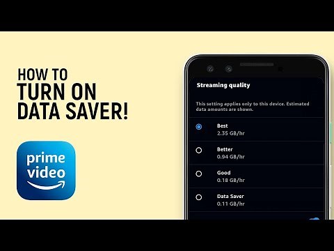 How to Turn ON Data Saver Mode on Amazon Prime Video App