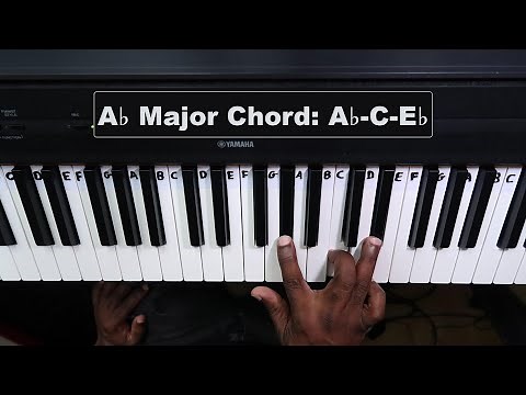 How to Play the A Flat Major Chord on Piano - Piano Lesson for Beginners