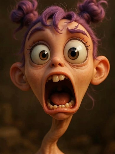 Brain loading… brain loading… OH NO #funnyanimation #scream #panic #cartoonstyle #memevibes #sillygirl #reaction