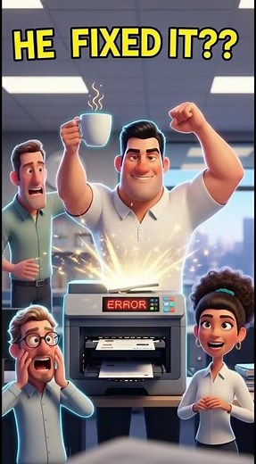 Nobody Could Fix the Printer, Until HE Did This #funnyshorts #viralstory #shorts