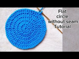 How to crochet Perfect flat circle any size without visible seam. Tutorial+ pattern