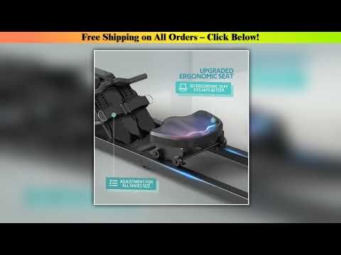 Rowing Machine for Home, Water Rowing Machine with Bluetooth Monitor, Foldable Rowing Machine