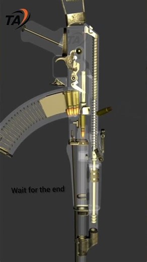 AK 47 gun 3d animation