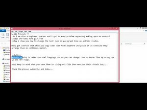 Android Studio: Change the text line or arranging paragraph in text view.