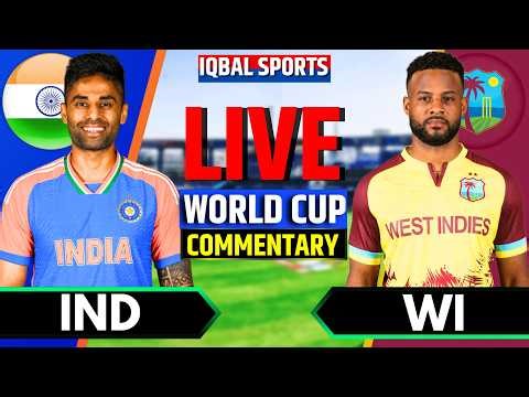 Live: India vs West Indies Live Match Today, T20 World Cup | IND vs WI Live Commentary, Iqbal Sports