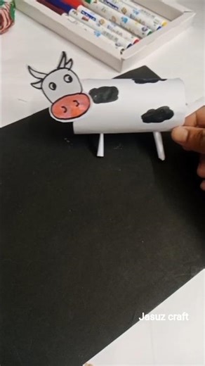 Easy Paper Cow Craft 🐄✂️ | DIY Paper Animal Craft