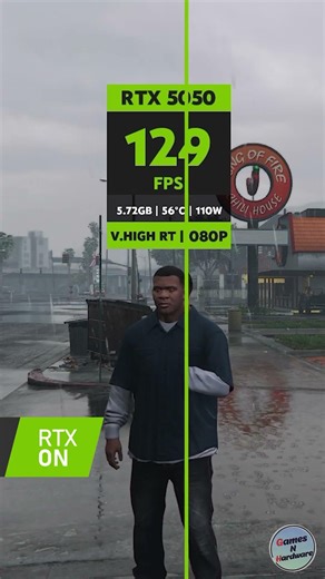 RTX 5050 vs GTA 5 Enhanced Ray Tracing 😱 Visual Test