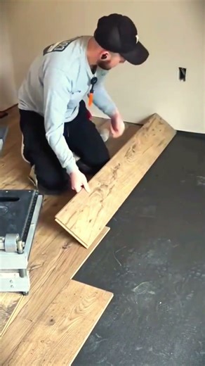 Easy way to install wooden planks on the floor #shorts