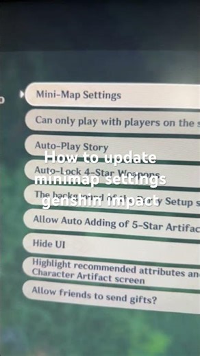 How to update minimap settings genshin impact