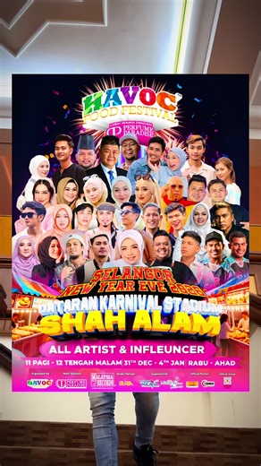 BOSS AI TEAM ALIF IRFAN & BELLEESTRELLE turun HAVOC FOOD FESTIVAL Shah Alam Yang mana datang nak jumpa diorang, jangan lupa singgah hilangkan dahaga di booth MR YOGURT MR YOGURT bagi jaminan wang dikembalikan jika air MR YOGURT tak sedap khas untuk warga SHAH ALAM 📍 Havoc Food Festival – Dataran Karnival Stadium Shah Alam 📅 31/12/2025 – 4/1/2026 ⏰ 11 pagi – 12 malam @MR YOGURT HQ 2 @HAVOC MY @𝐀𝐐𝐈𝐃 アキッド @𝑵𝘼𝑱𝙈𝑰 @MR DOL @niqsaidi @Hann #havocfoodfestivalshahalam #havocfoodfestival2026 #s