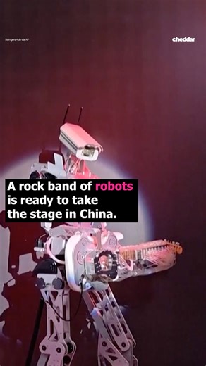 4K views | Rock and Robots! A tech company from Hefei, China built a five-member robot band that’s about to debut at the World Humanoid Robot Games, the first ever international sports festival for humanoid robots. They share one AI-powered brain, read music in real time, and play with machine-level precision. The team behind them hopes to make the robots even more lifelike, and maybe even turn them into music teachers one day. | cheddar news | Facebook