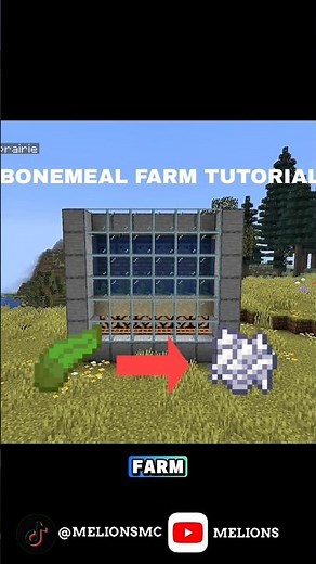 BONEMEAL farm tutorial #minecraft #minecraftshorts #gaming #tutorial