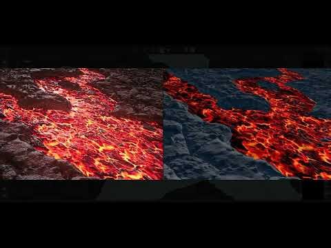 COP || Lava River – Offset Texture Along Multi-Curve Direction [ HIP File Available ]