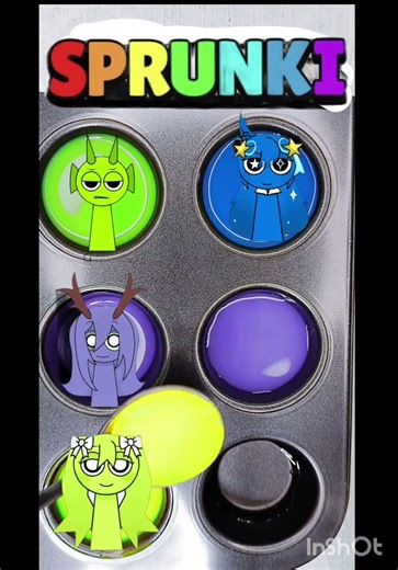 We Mixed Colors — Cute Sprunkis Appeared! #colors #asmr #shortvideo #shorts #sprunki