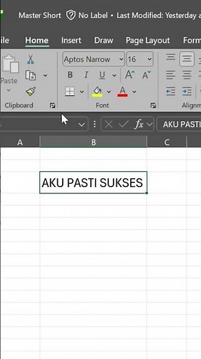 Excel Dasar | Cara Membuat Tulisan Jadi Tebal di Excel