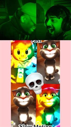 Talking Tom Cat 😂 #shorts Fast VS Slow Motion Version of Tom Cat