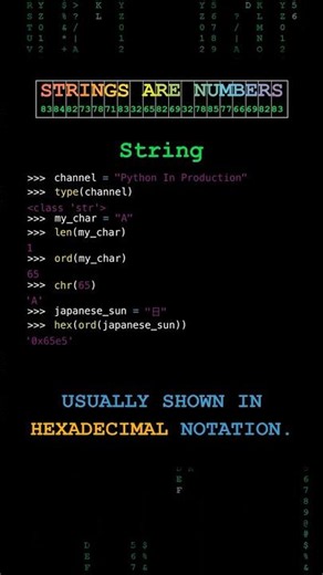 Python str in 47 Seconds: Just a Sequence of Numbers #strings #unicode #char #python #coding