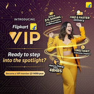 27K views · 10K reactions | Welcome to the elite club! Introducing Flipkart VIP. Extra 5% savings, free & fast deliveries, instant customer support and loads more. Ready for the spotlight? Become a VIP member! | Flipkart | Facebook