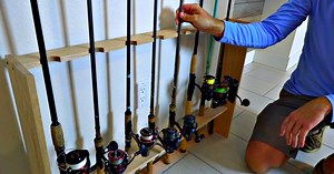 1.3K views · 339 reactions | If you have so many fishing rods and don't know where to store them, then check out this step-by-step video on how to build your own rod rack! For more awesome saltwater fishing tips go to https://www.saltstrong.com/fishing-tips/ | Salt Strong | Facebook